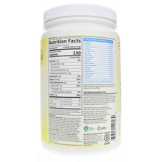 Raw Organic Protein, GOL